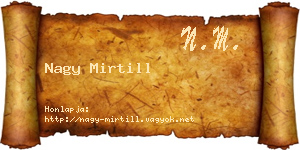Nagy Mirtill névjegykártya