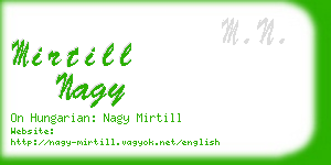 mirtill nagy business card
